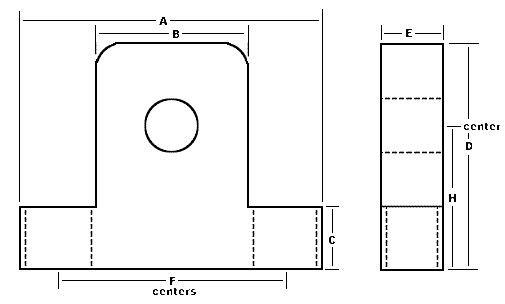 Plastic Pillow Block Engineering Data Diagram